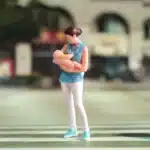 FIgurine miniature mère bébé 3