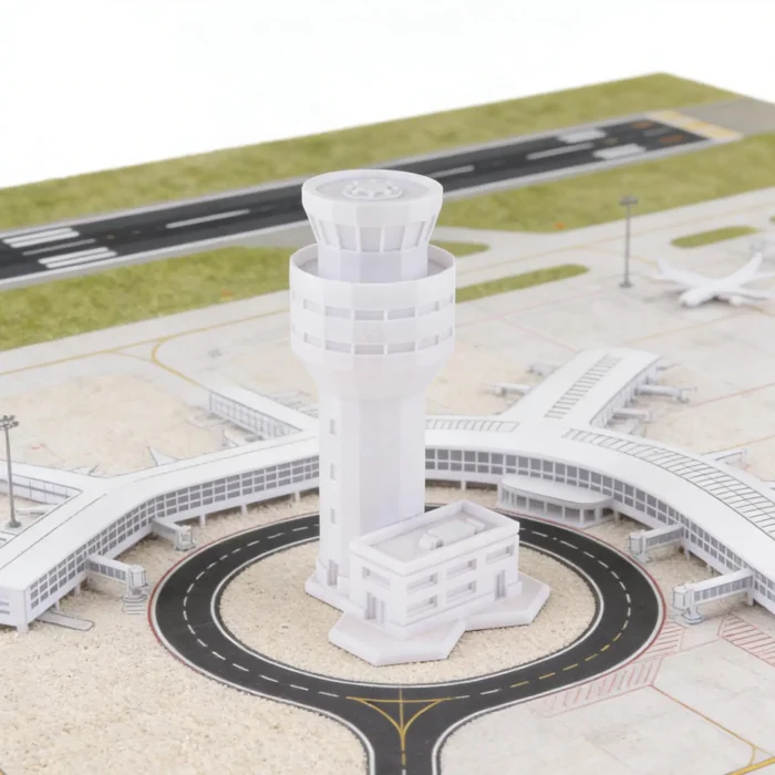 tour de contrôle d’aéroport miniature 4