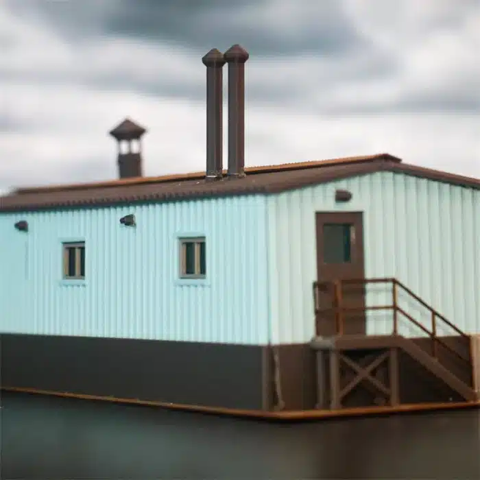 maquette de bâtiment industriel miniature HO 5