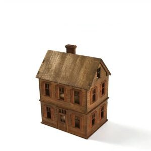 Maquette maison en bois 1/72