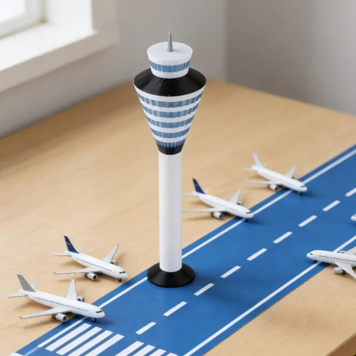 tour de contrôle d’aéroport miniature 1