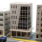 Immeuble de bureaux modernes de ville pour maquette 1