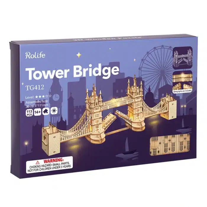 Maquette Puzzle 3D Bois Tower Bridge 6