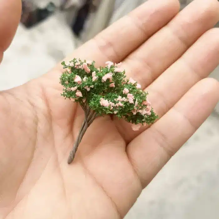 arbres à fleurs pour miniatures 5 cm 7