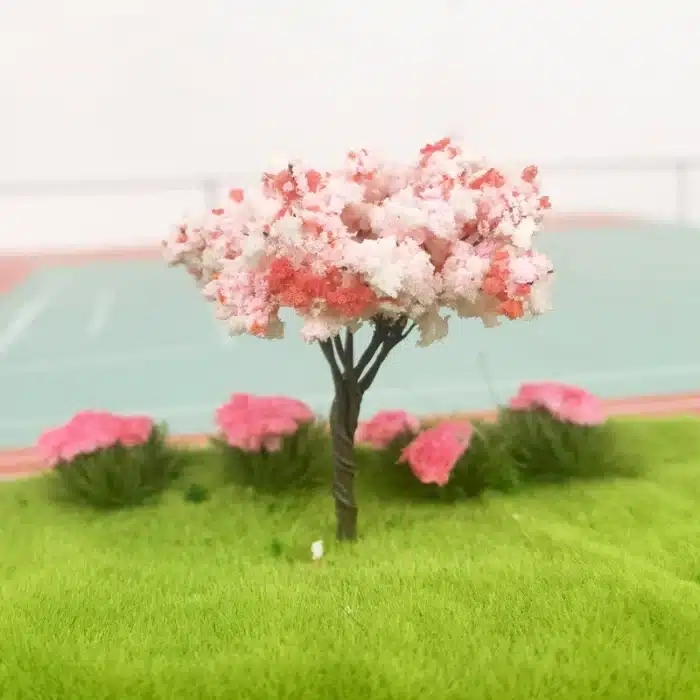 arbres à fleurs pour miniatures 5 cm 5