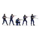 Figurine police unité d'intervention 1/64 4