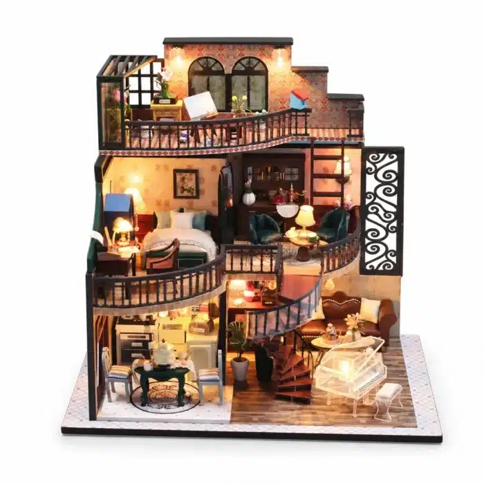 Maquette de villa rétro