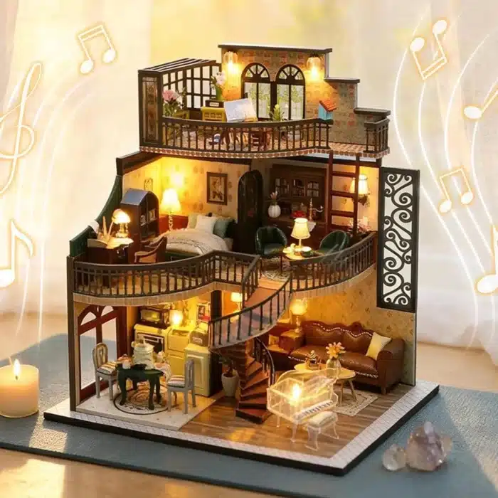 Maquette de villa rétro