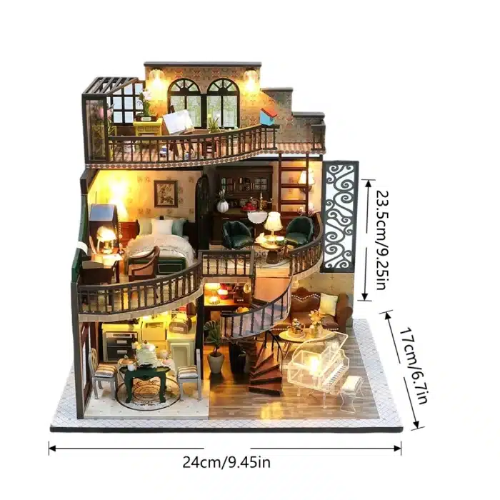 Maquette de villa rétro