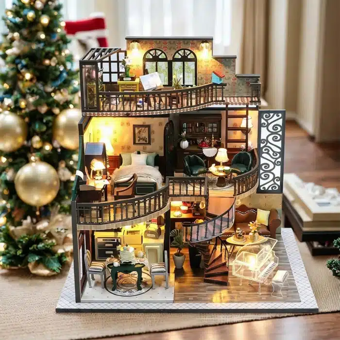 Maquette de villa rétro