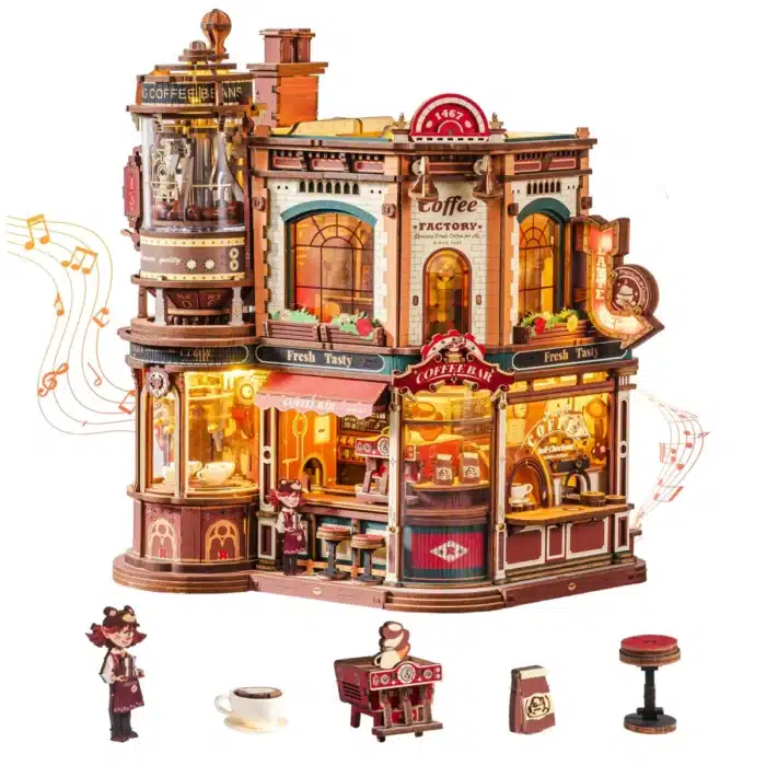 Petit café – Maquette 3D miniature à monter