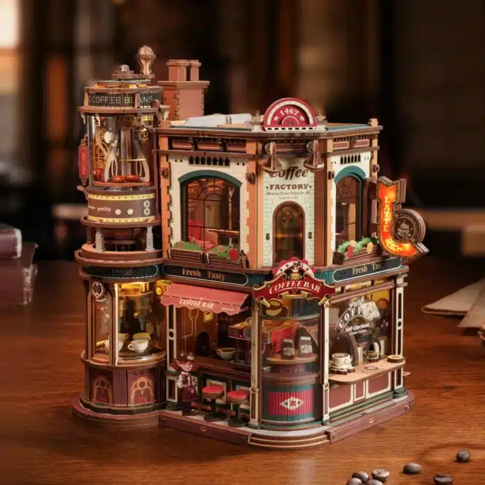 Petit café – Maquette 3D miniature à monter