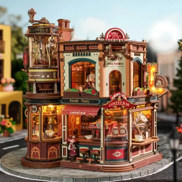 Petit café – Maquette 3D miniature à monter