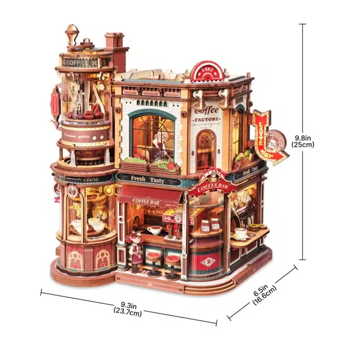 Petit café – Maquette 3D miniature à monter