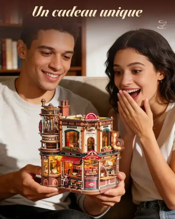 Petit café – Maquette 3D miniature à monter