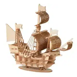 Puzzle 3D voilier miniature en bois