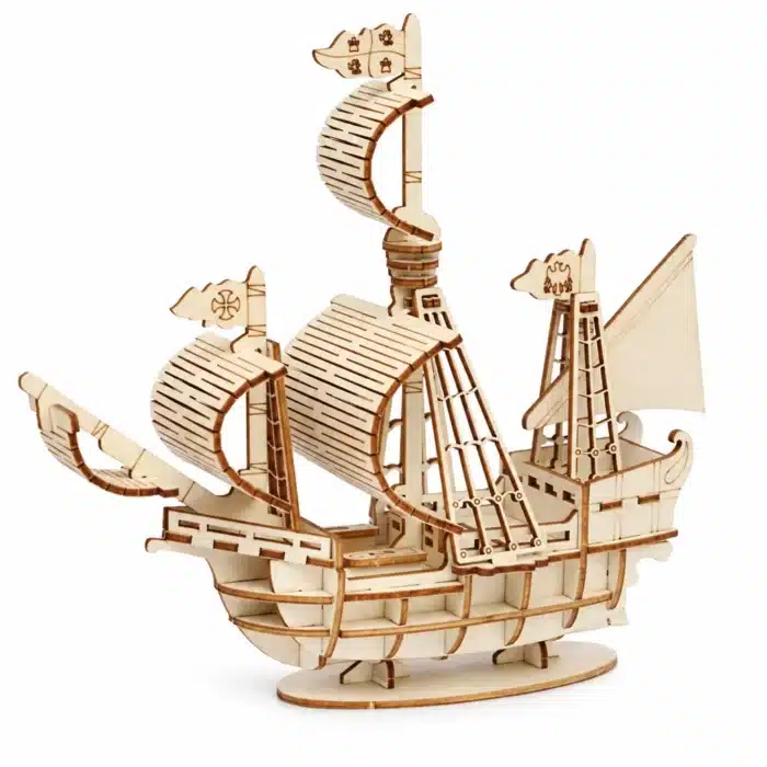 Puzzle 3D voilier miniature en bois - Small B1PCS France