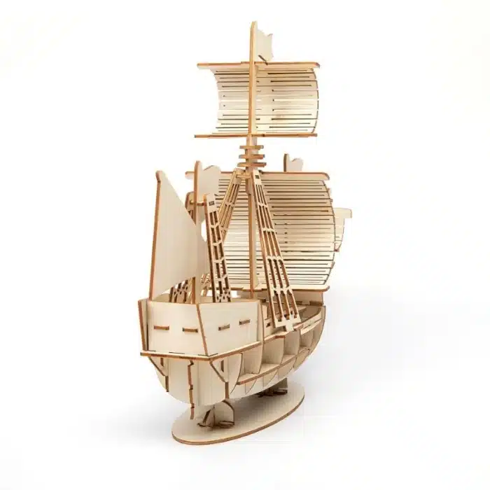Puzzle 3D voilier miniature en bois