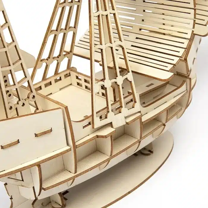 Puzzle 3D voilier miniature en bois