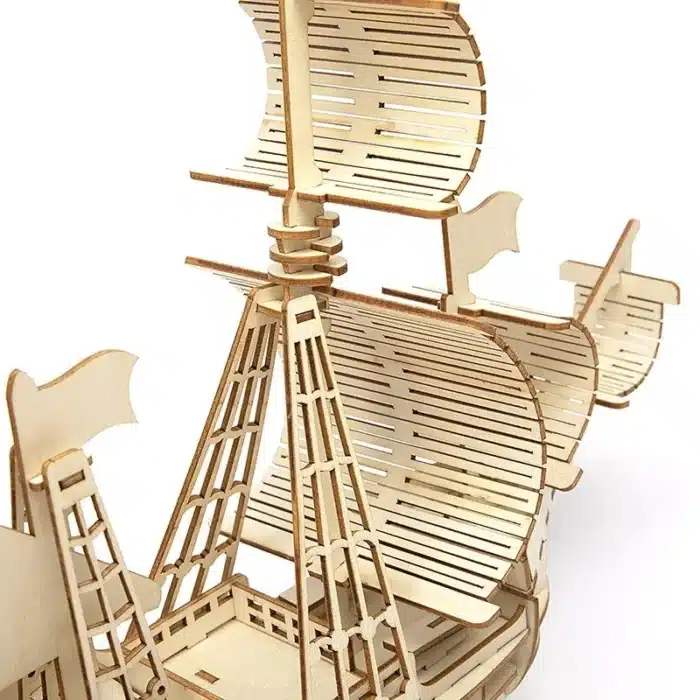 Puzzle 3D voilier miniature en bois