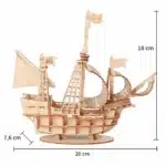 Puzzle 3D voilier miniature en bois