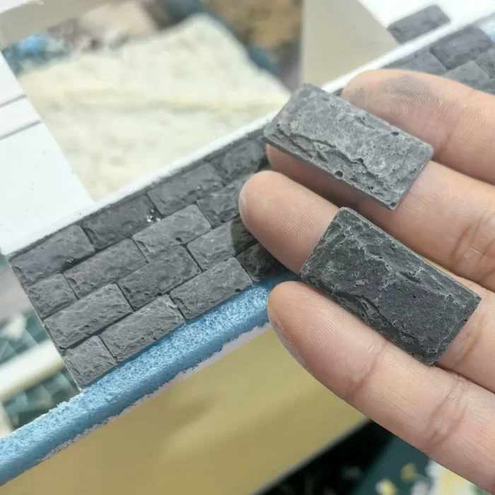 Briques miniatures grises 1:25