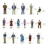 Figurines miniatures - échelle O 1/50 - foule de personnes