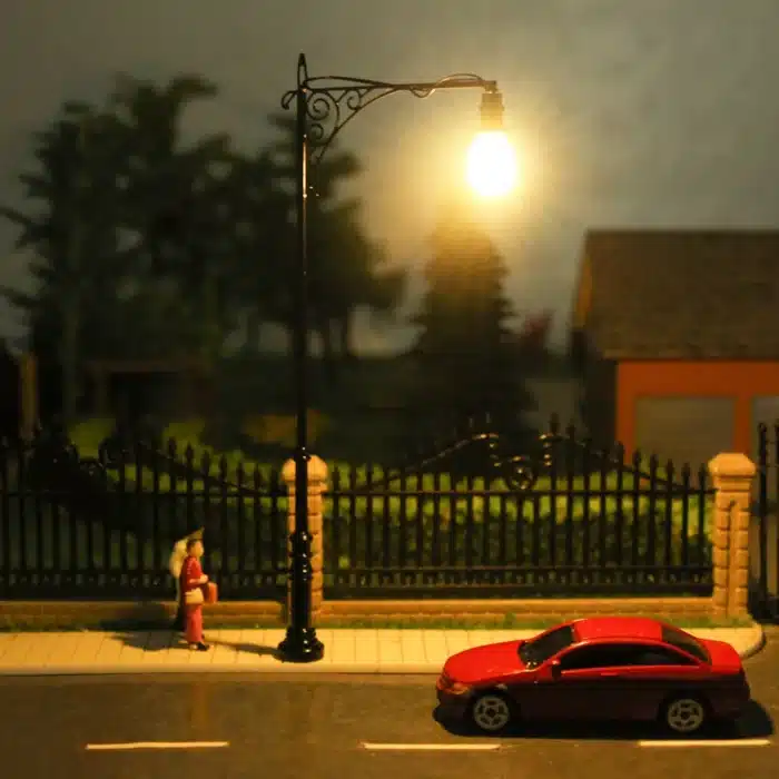 Lampadaires noir vintage 1:87