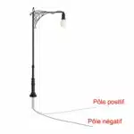 Lampadaires noir vintage 1:87