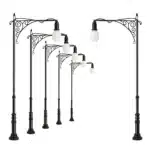 Lampadaires noir vintage 1:87