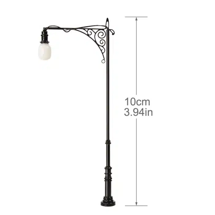 Lampadaires noir vintage 1:87 - Échelle HO