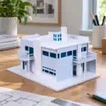 Maquette de villa moderne blanche 1/100